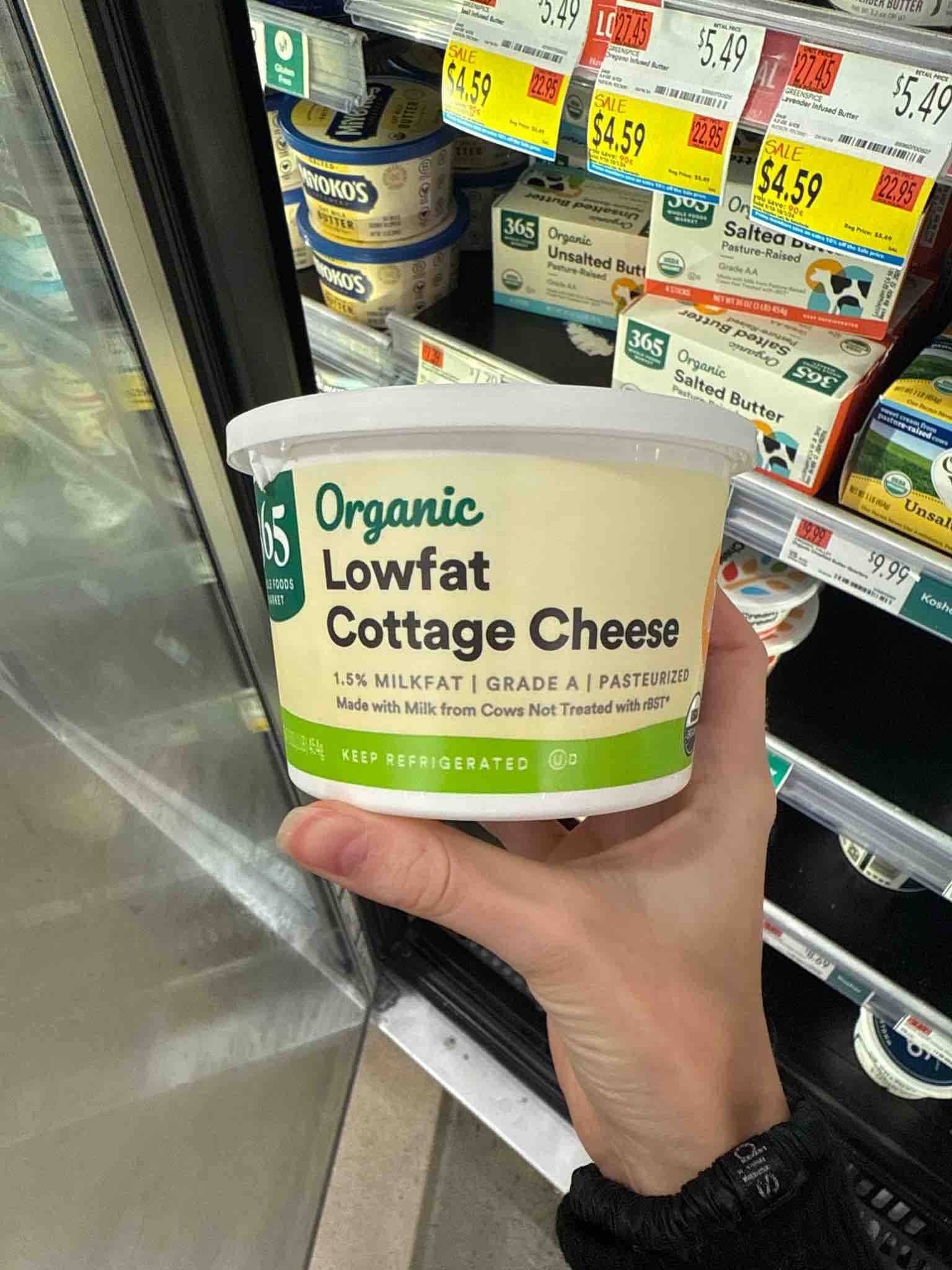 365 Organic Lowfat Cottage Cheese packshot