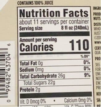 365 Everyday Value Organic 100% orange juice packshot