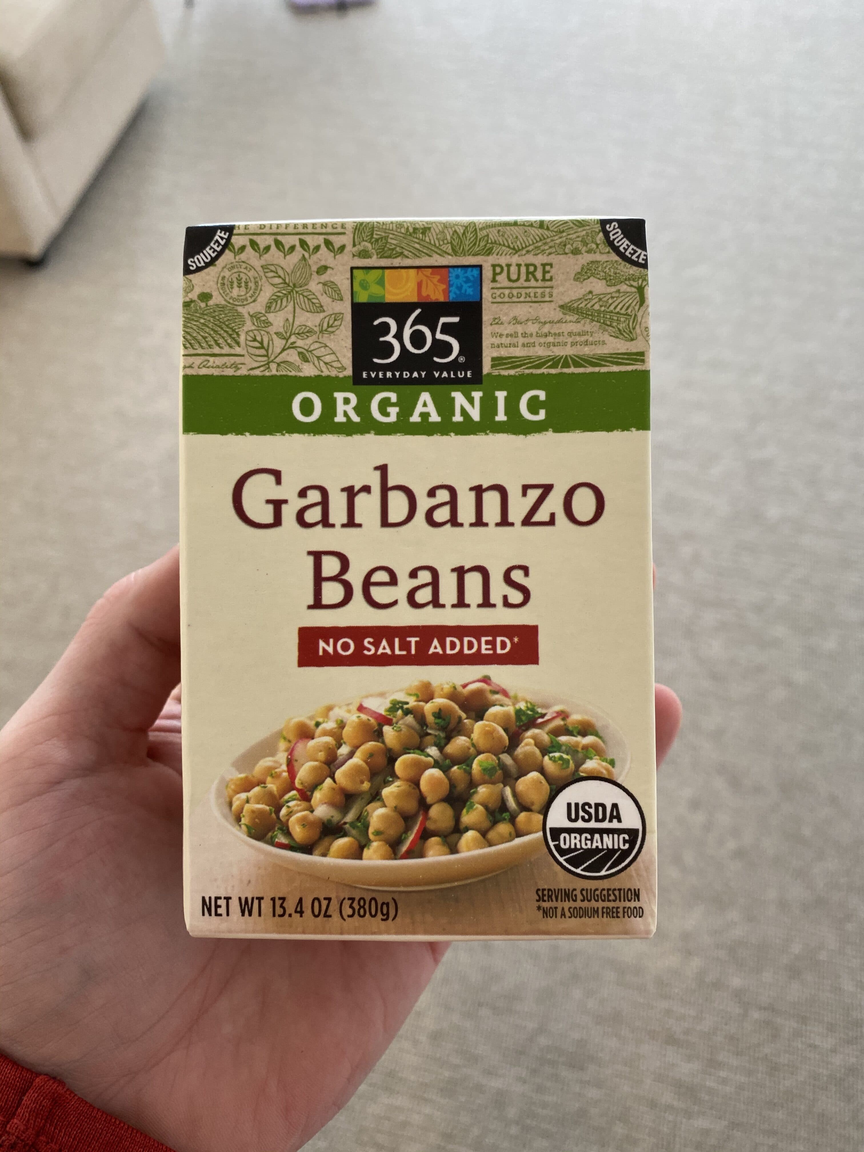 365 Whole Foods Market Organic Garbanzo Beans packshot
