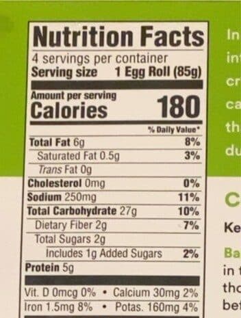 365 Whole Foods Market Vegetable Egg Rolls packshot