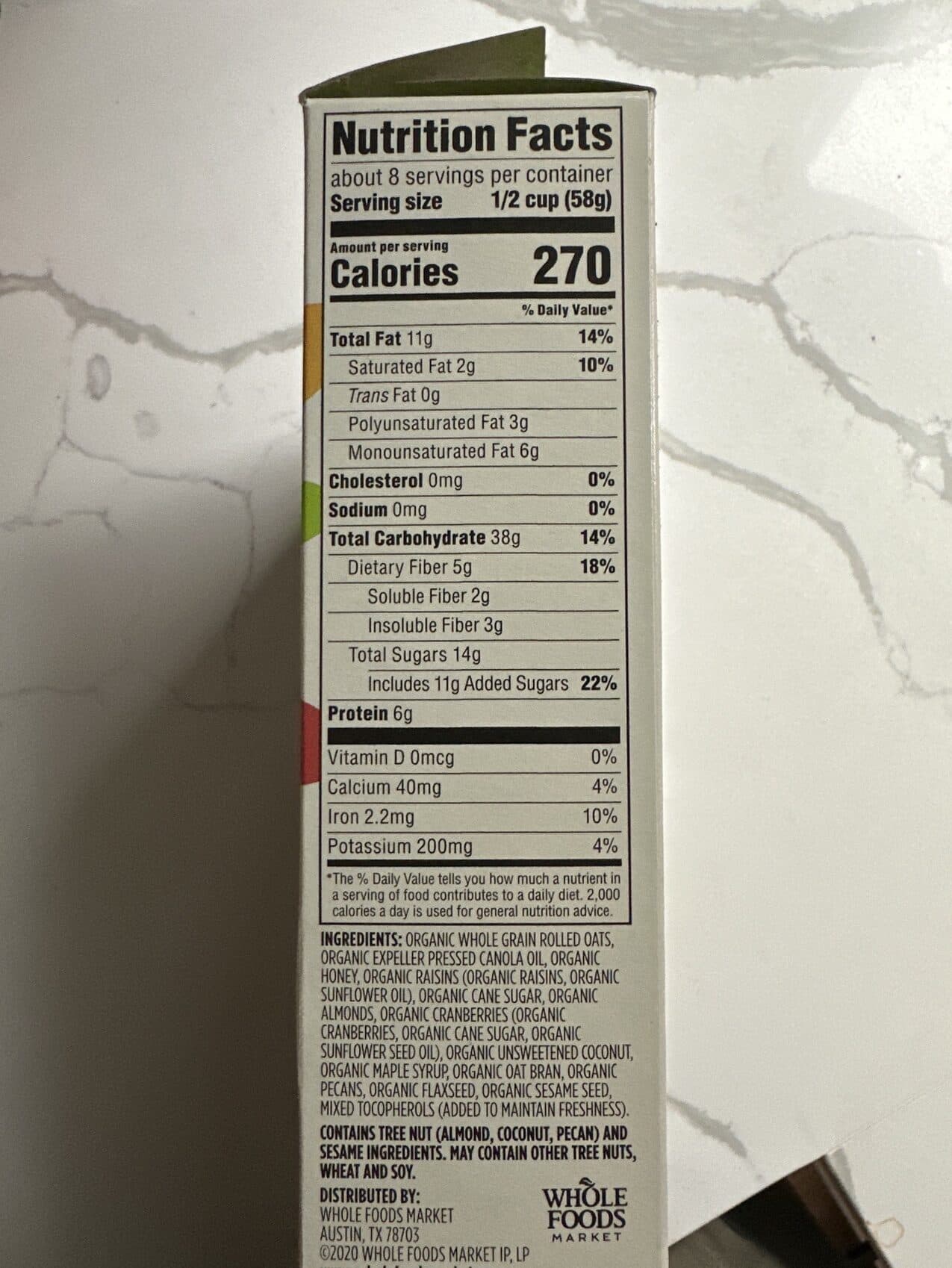 365 Organic Fruit & Nut Granola packshot