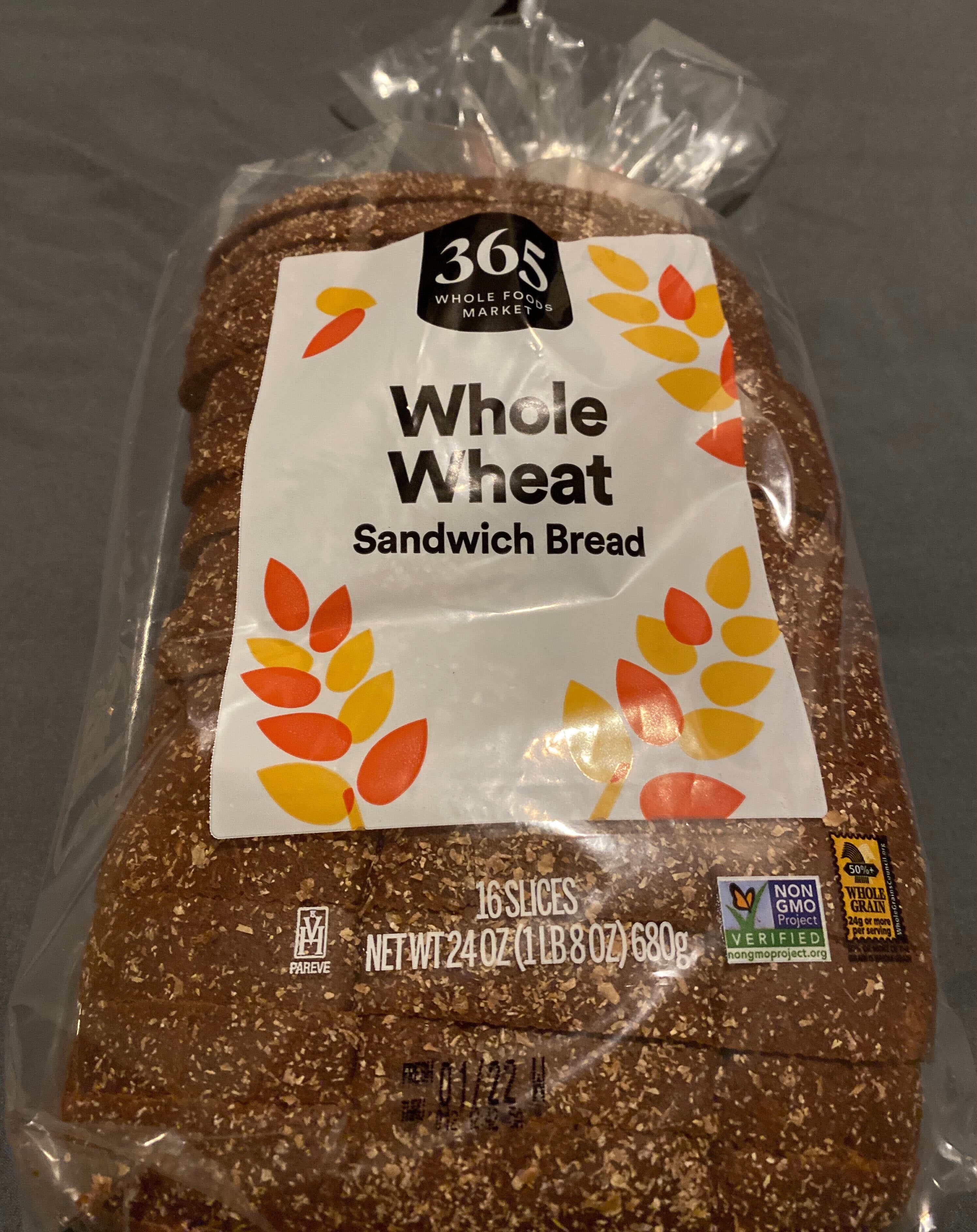 365 Everyday Value Whole Wheat Sandwich Bread packshot