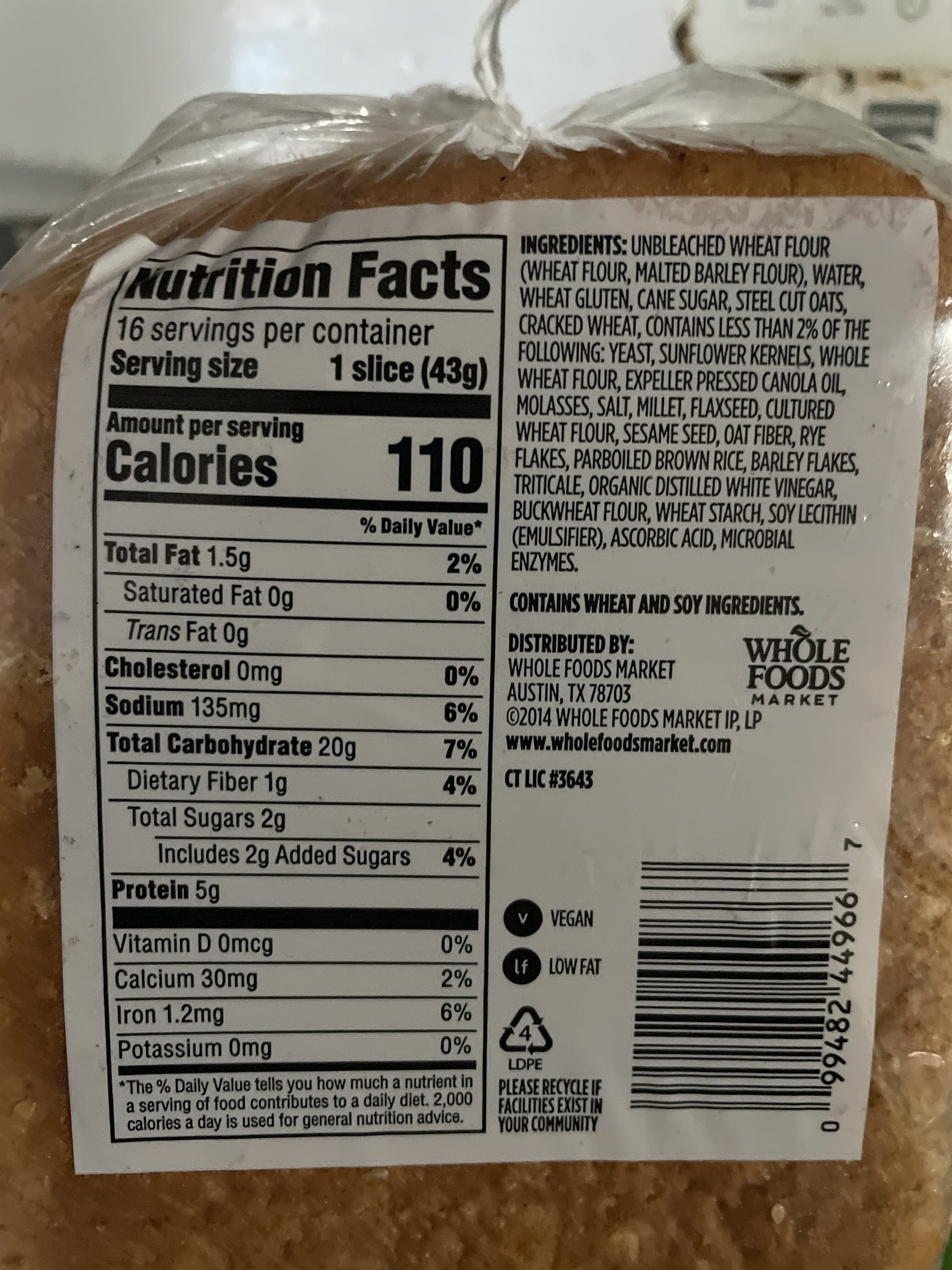 365 Everyday Value 365 everyday value, 8 grain bread packshot