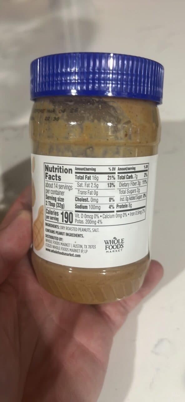 365 Whole Foods Market Unsweetened Crunchy Peanut Butter packshot