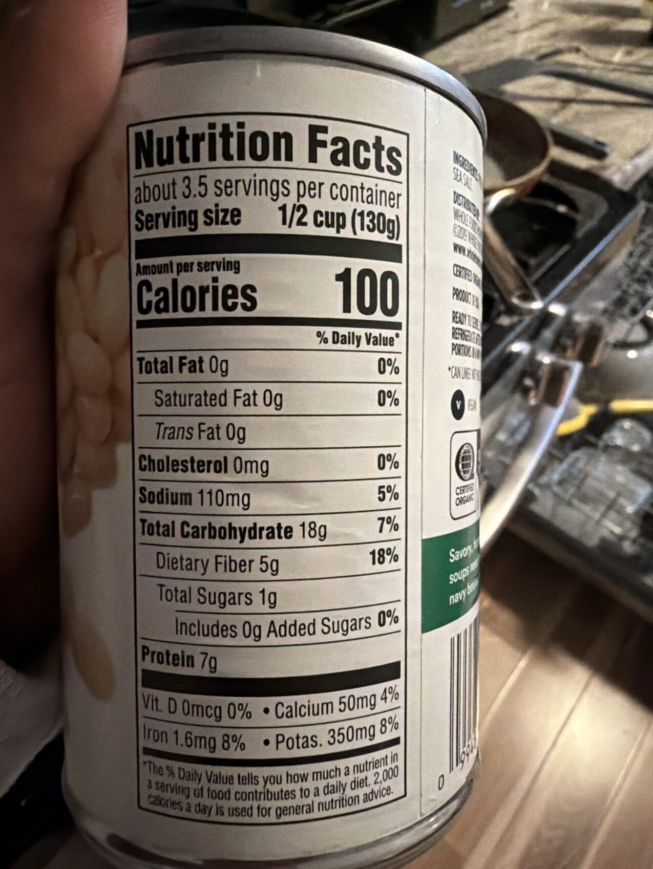 365 Everyday Value Organic navy beans packshot
