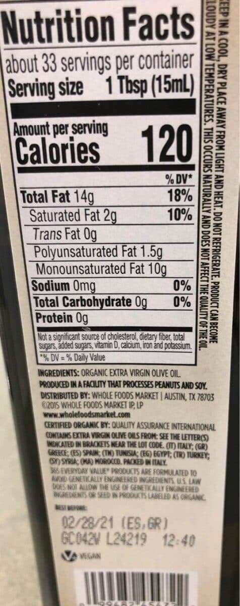 365 Everyday Value Mediterranean blend extra virgin olive oil packshot