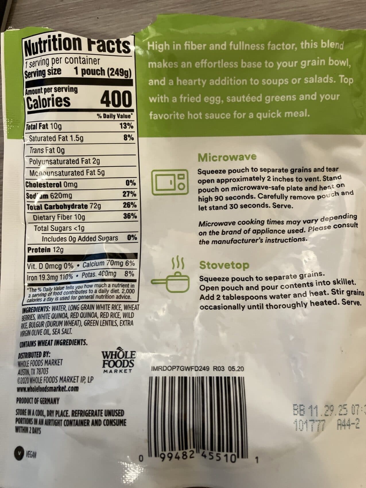 365 Everyday Value 7 Grain & Lentil Blend packshot