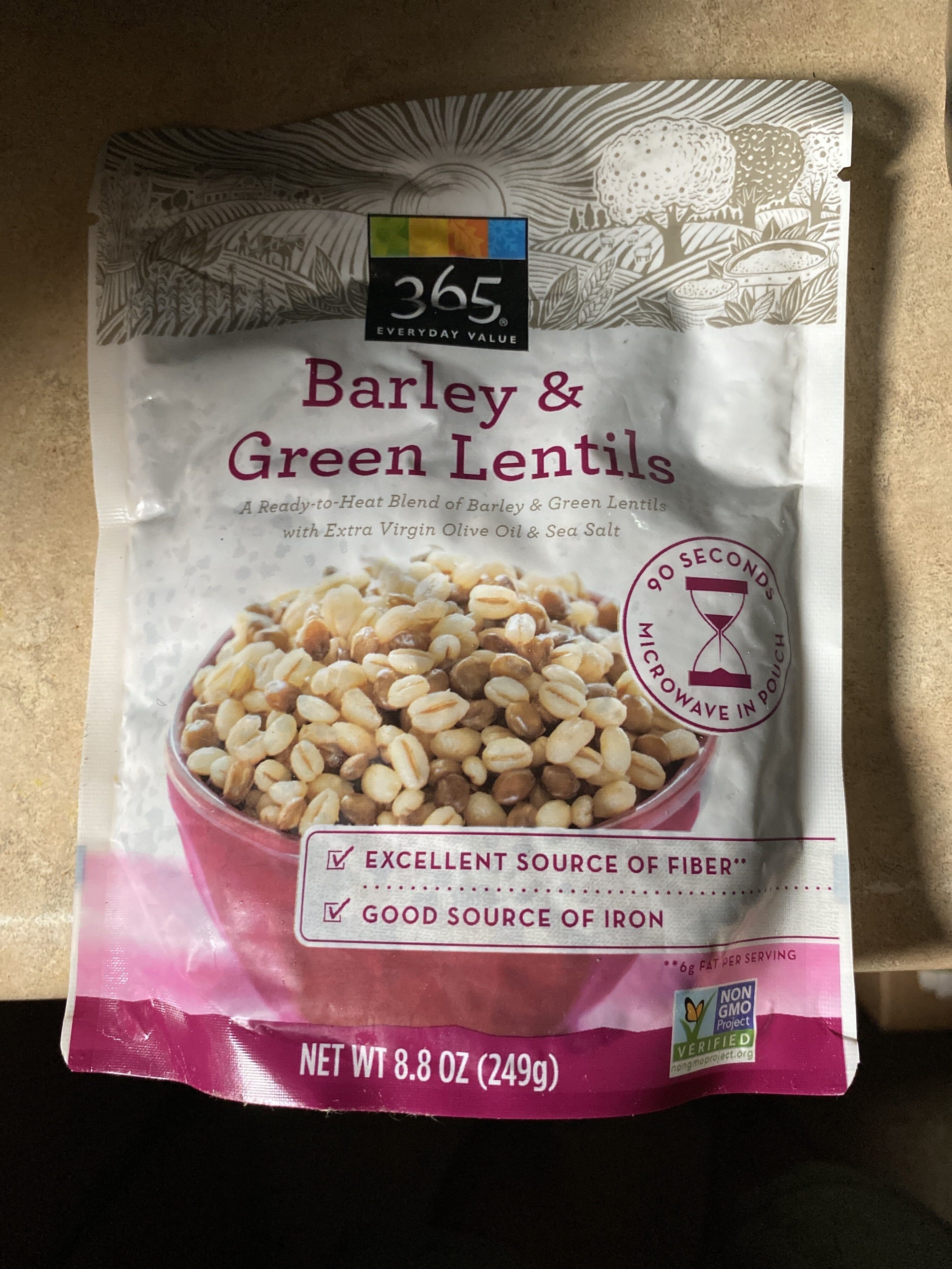 365 Everyday Value Barley & Green Lentils packshot
