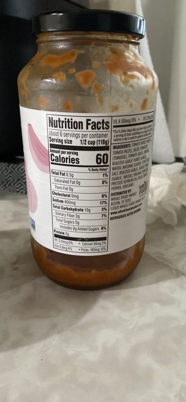 365 Whole Foods Market Roasted Garlic Pasta Sauce packshot