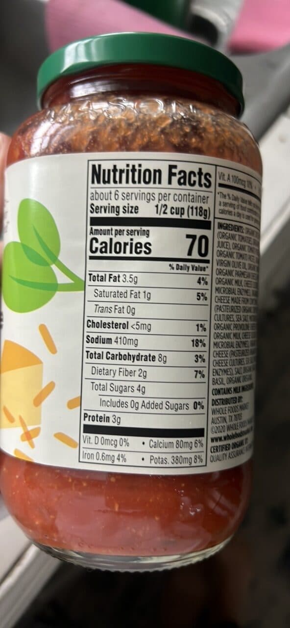 365 Whole Foods Market Four Cheese Pasta Sauce packshot