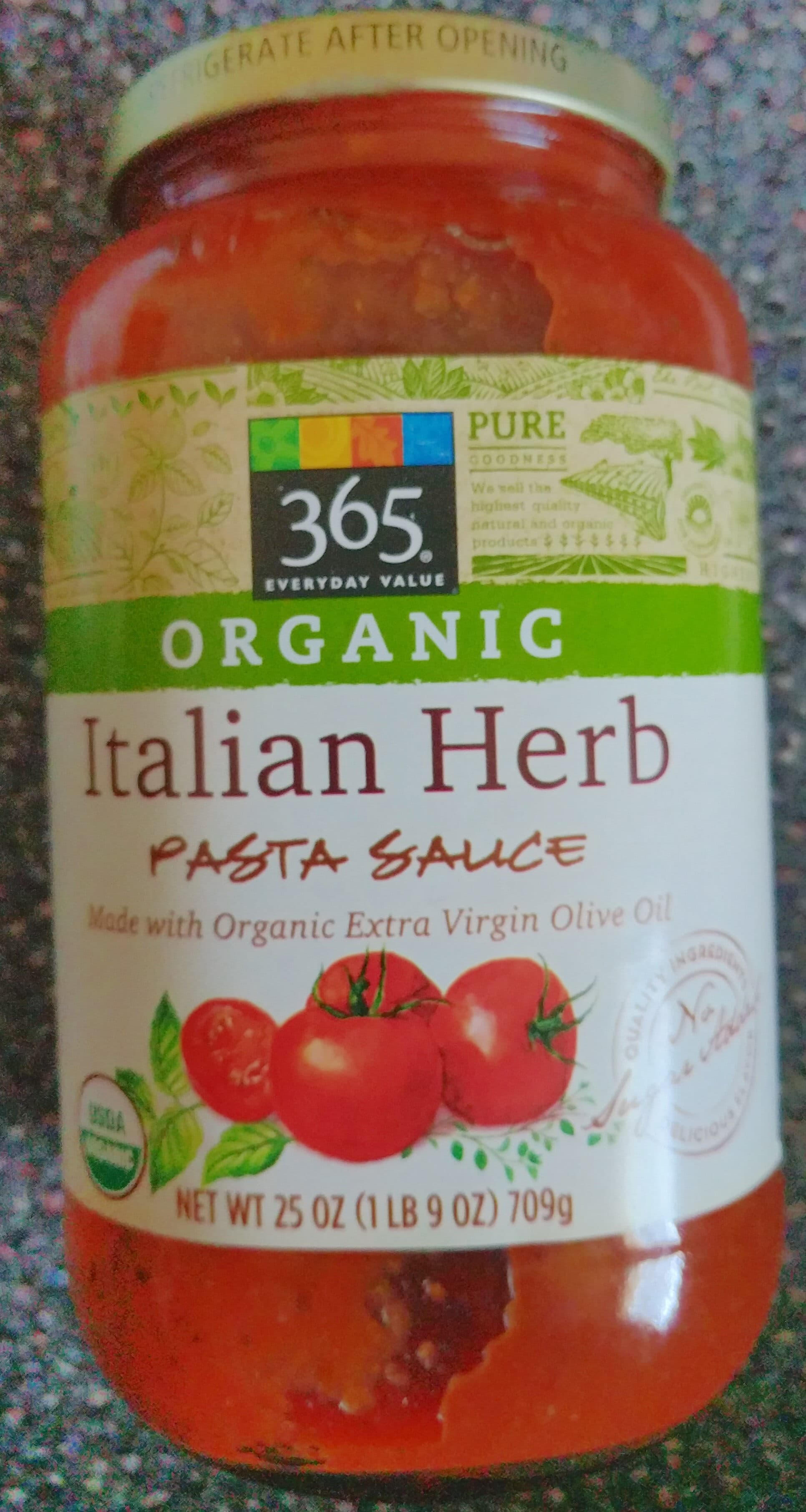 365 Everyday Value 365 everyday value, italian herb pasta sauce packshot