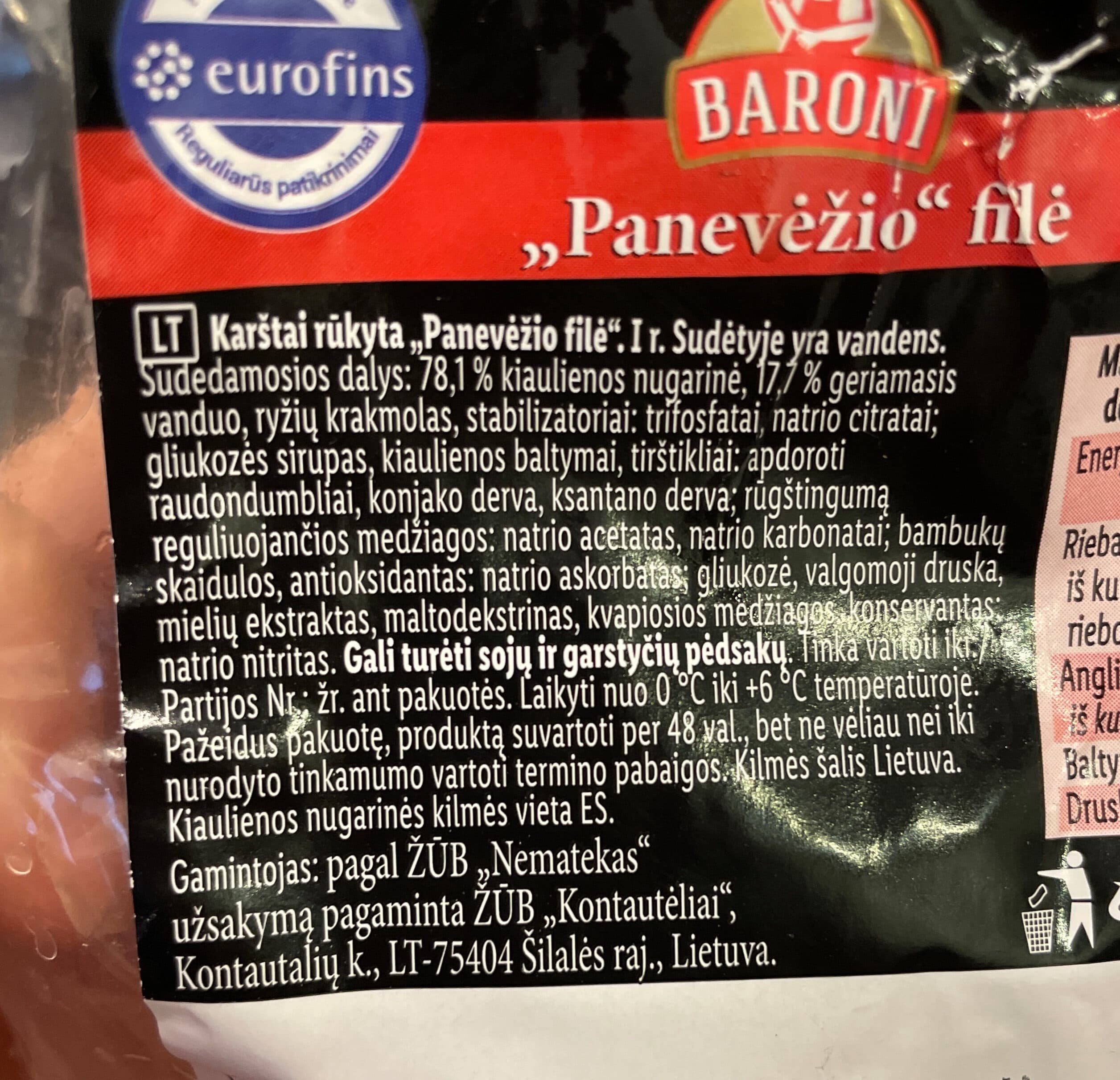 Baroni Hot smoked Panevėžys fillet packshot