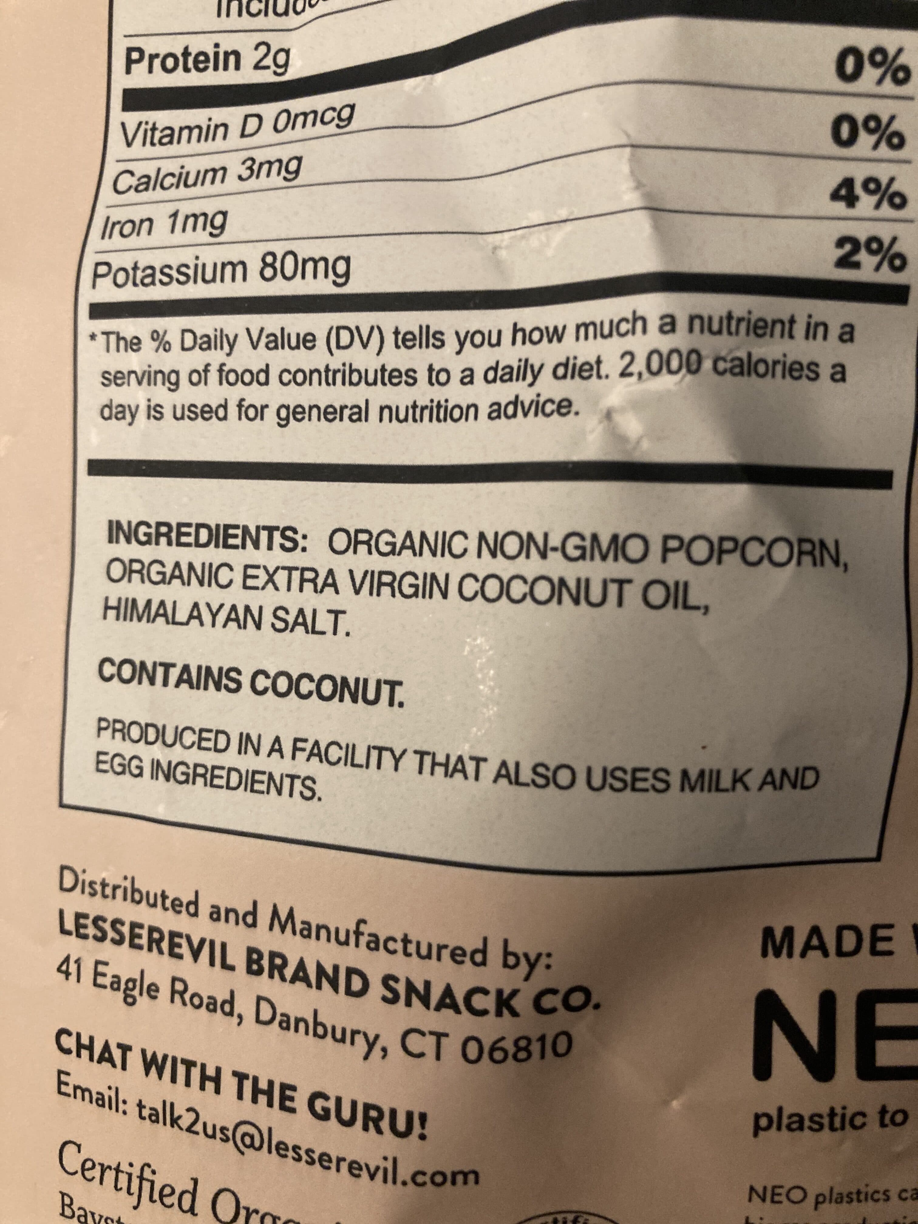 Lesser Evil Popcorn Himalayan Pink Salt packshot