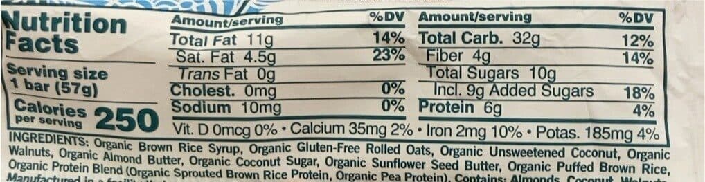 Go Macro Llc Organic Macrobar Granola + Coconut packshot