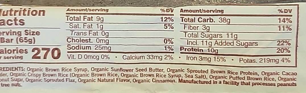 Go Macro Organic Macrobar Sunflower Butter + Chocolate packshot
