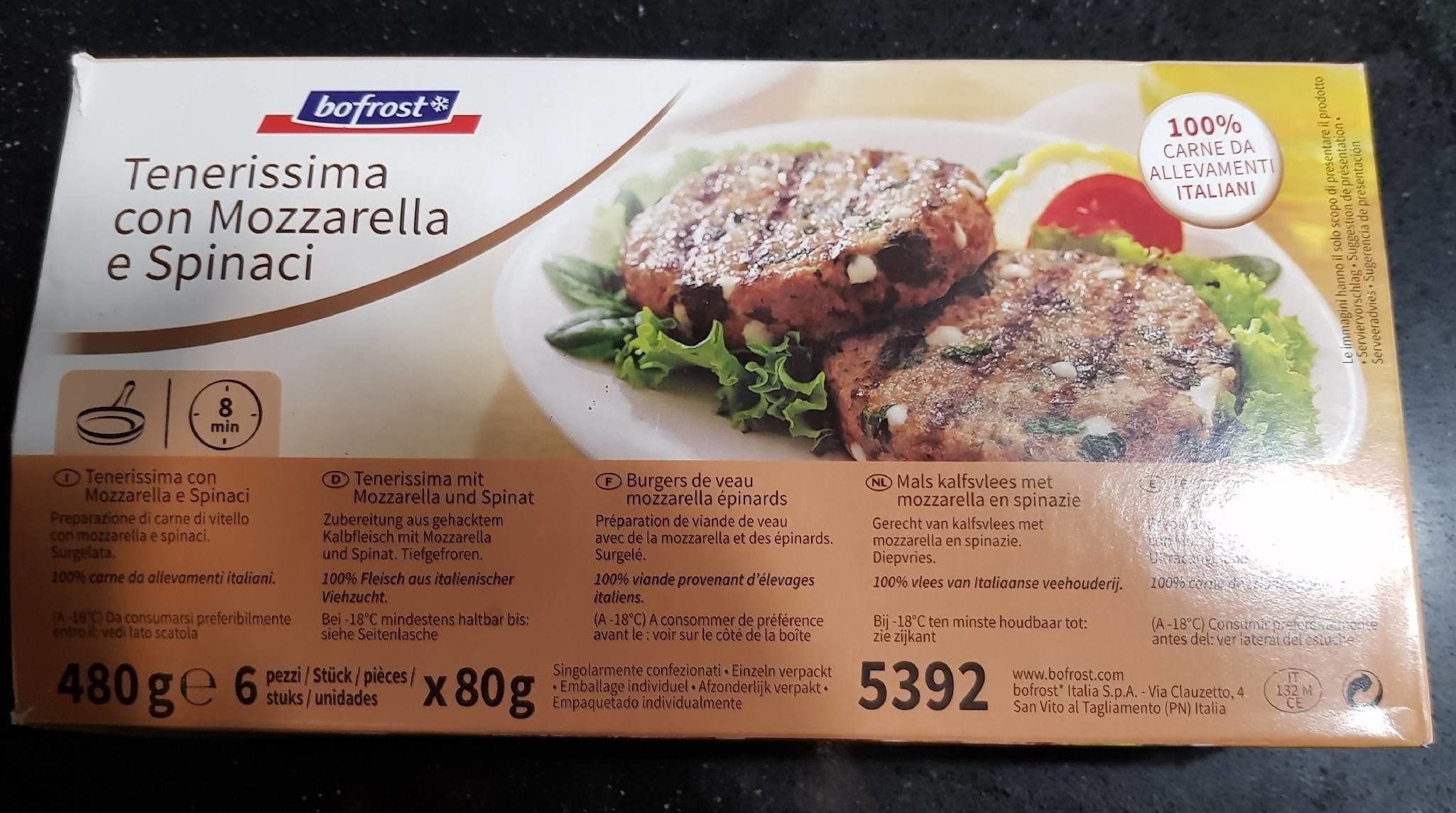 Bofrost Burger de veau mozzarella épinards packshot