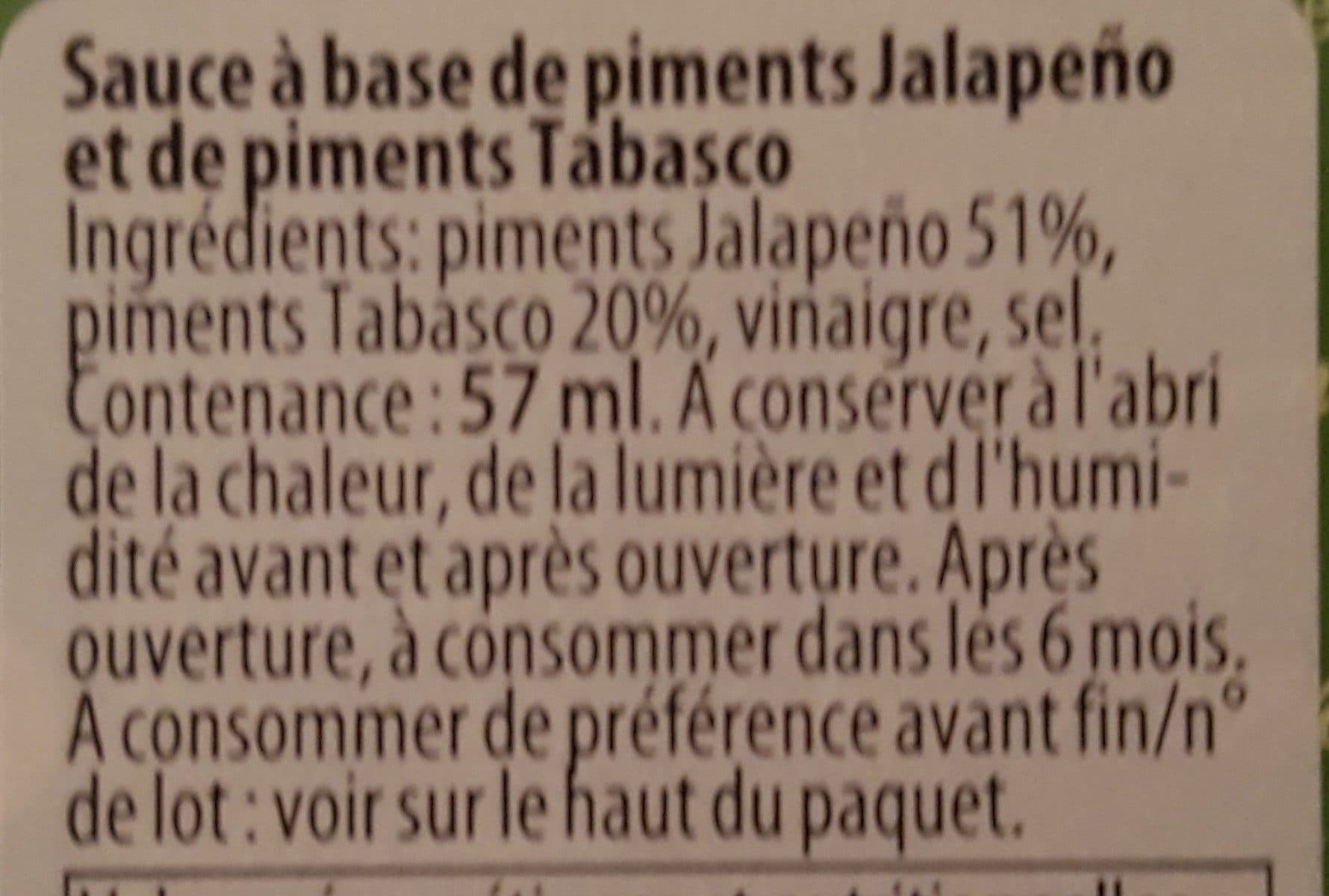 McIlhenny Company Green sauce with Tabasco peppers packshot