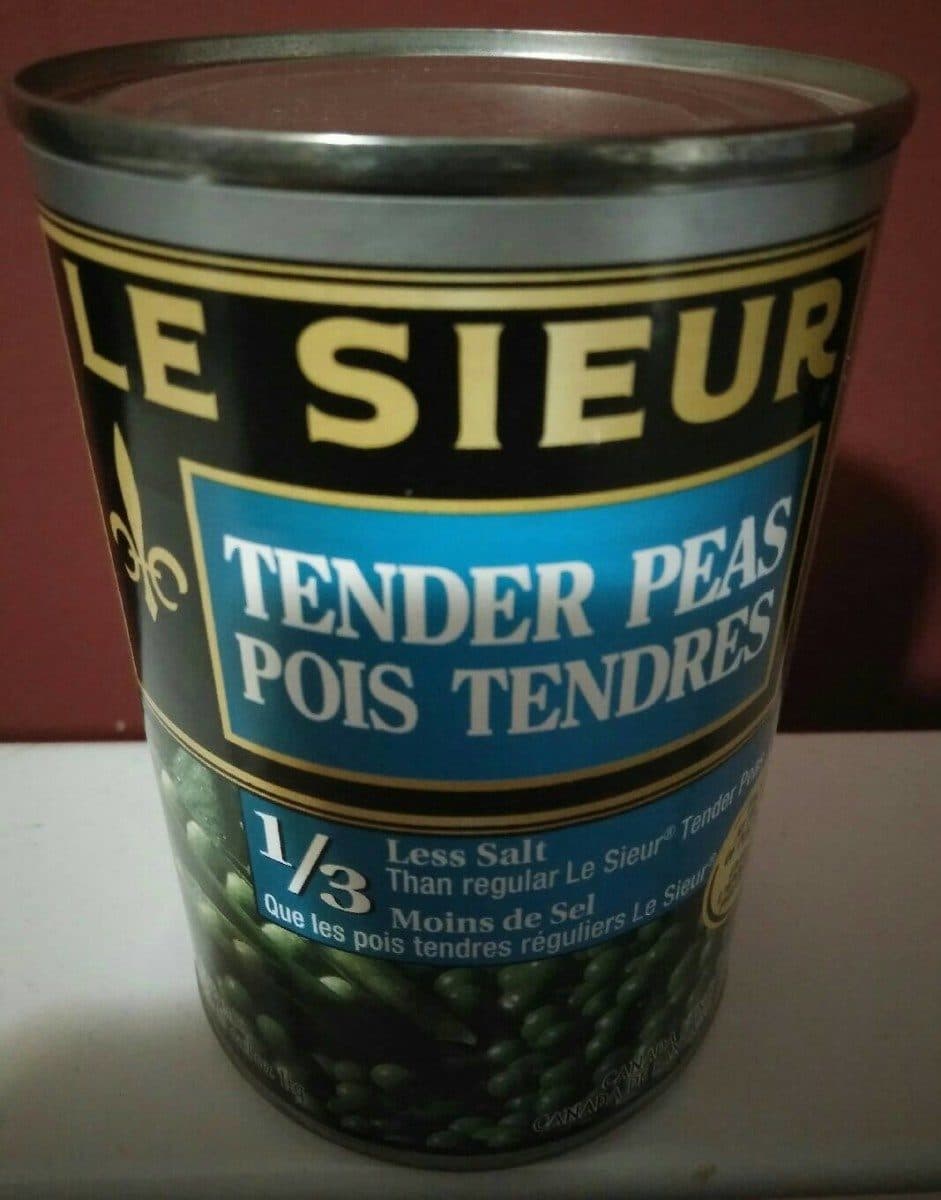 Le sieur Tender peas / Pois tendres packshot