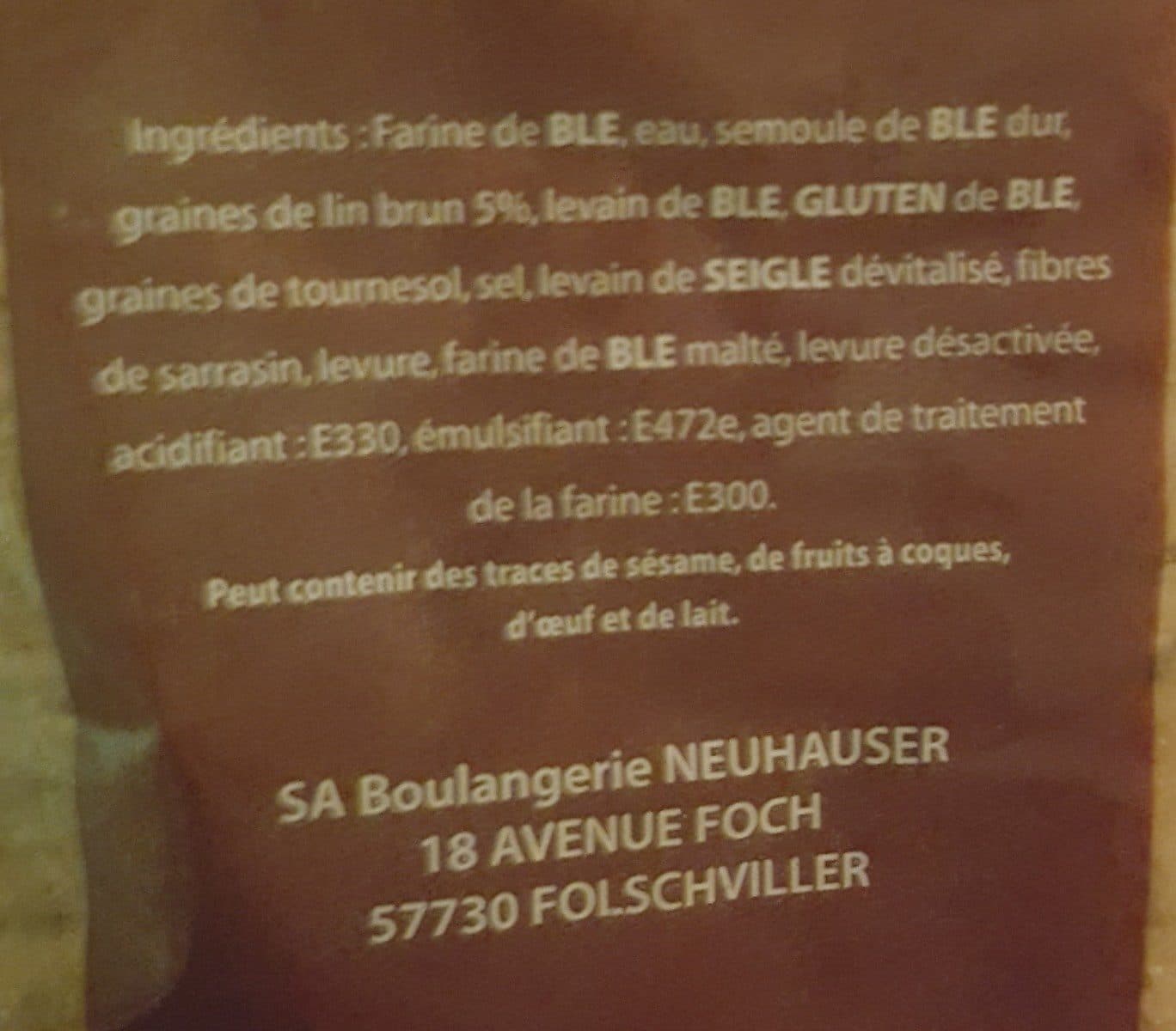 Open Food Facts Pain aux 2 lins packshot
