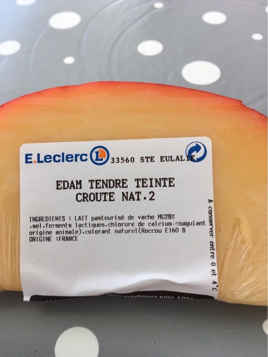 E.Leclerc Edam tendre teinte croute nat.2 packshot