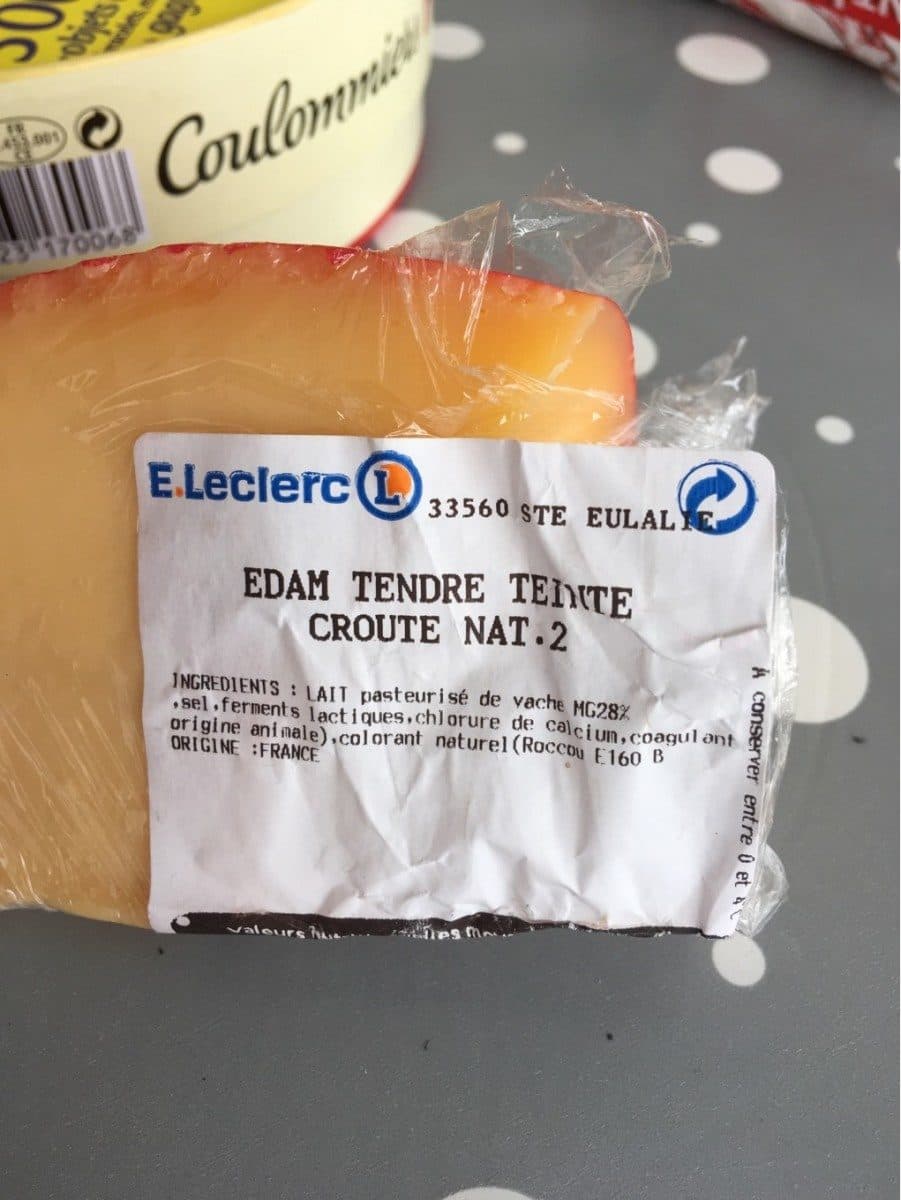 E.Leclerc Edam tendre teinte croute Nat 2 packshot