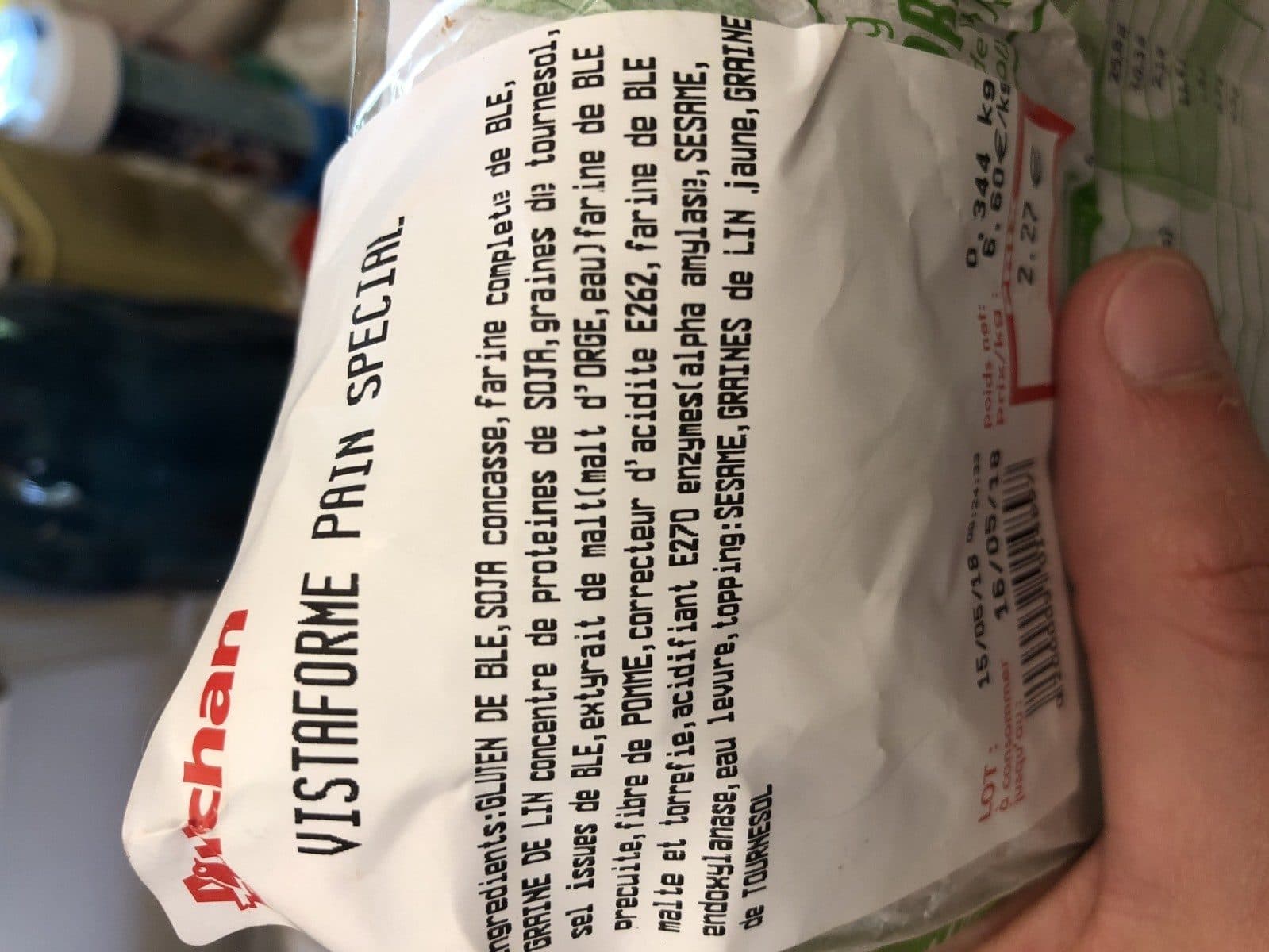 Open Food Facts Vistaforme pain special packshot