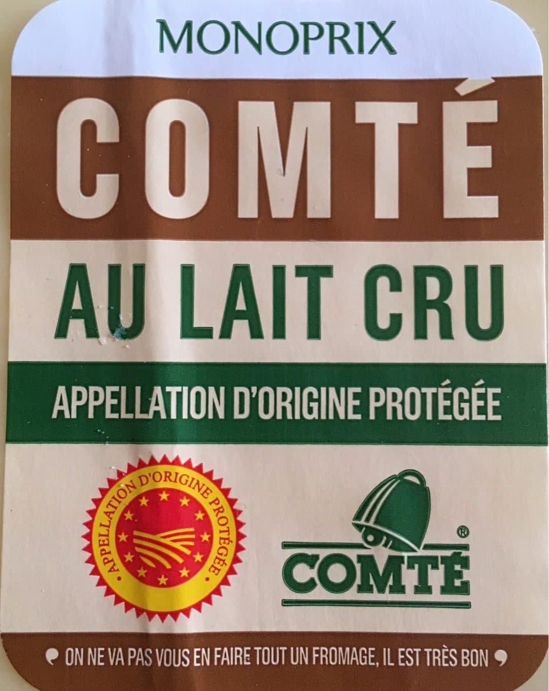 Monoprix Comté au lait cru packshot
