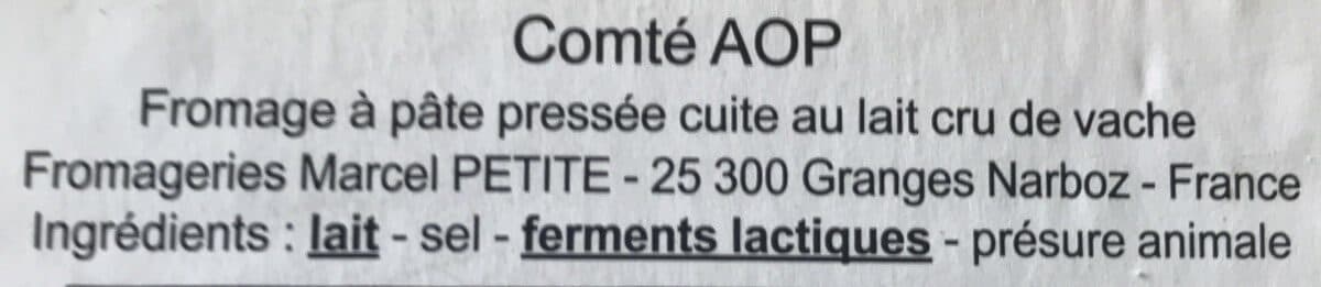 Monoprix Comté au lait cru packshot