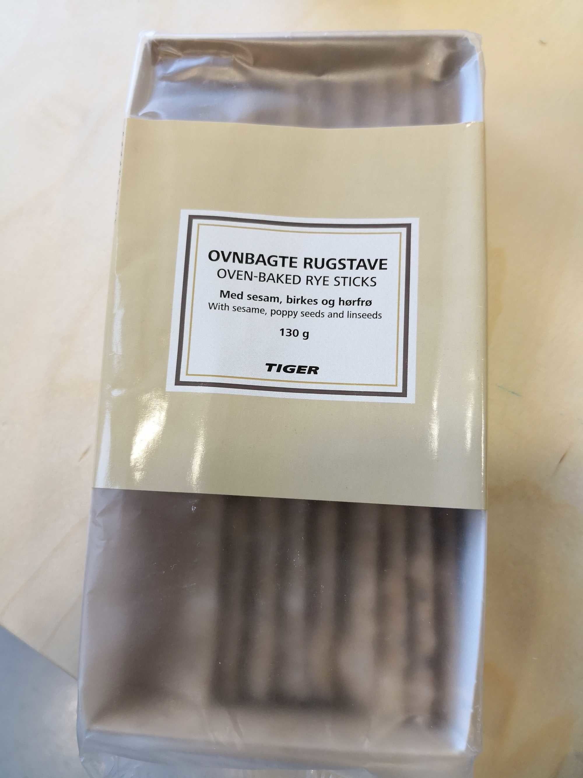 Tiger Oven baked rye sticks packshot