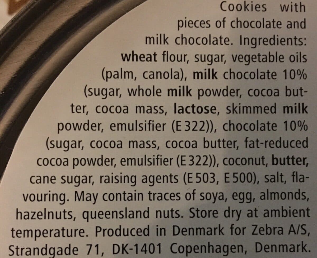 Flying Tiger Danish Chocolate Chip Cookies packshot