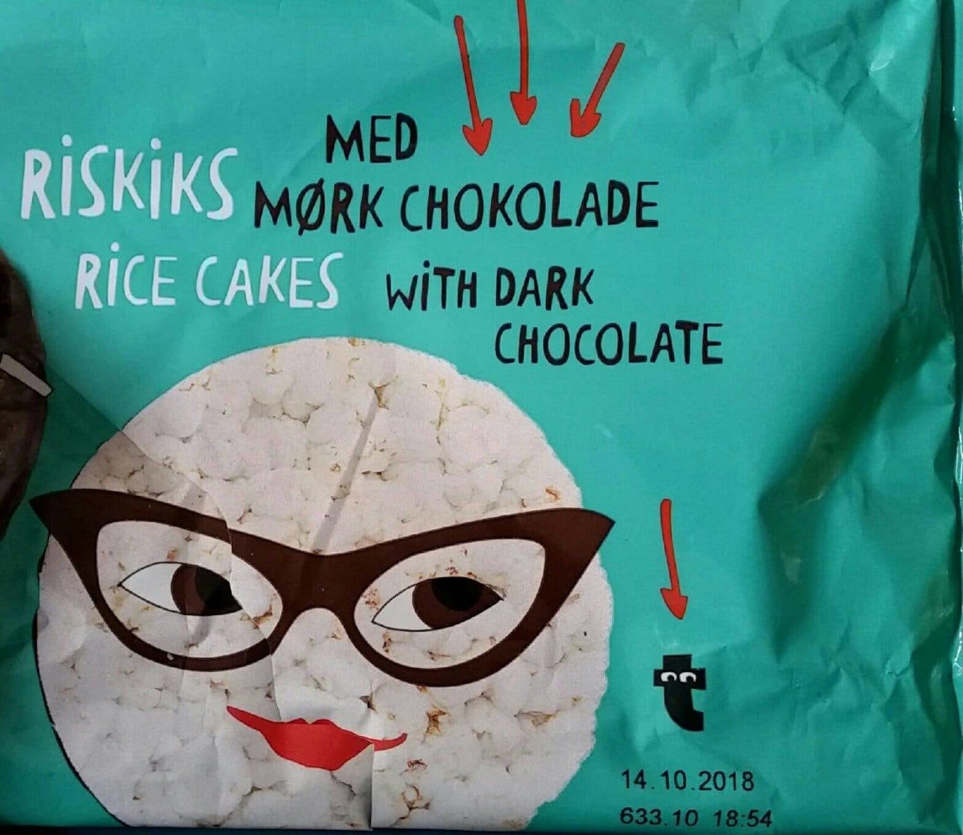 Flying Tiger Rice cakes with dark chocolate packshot