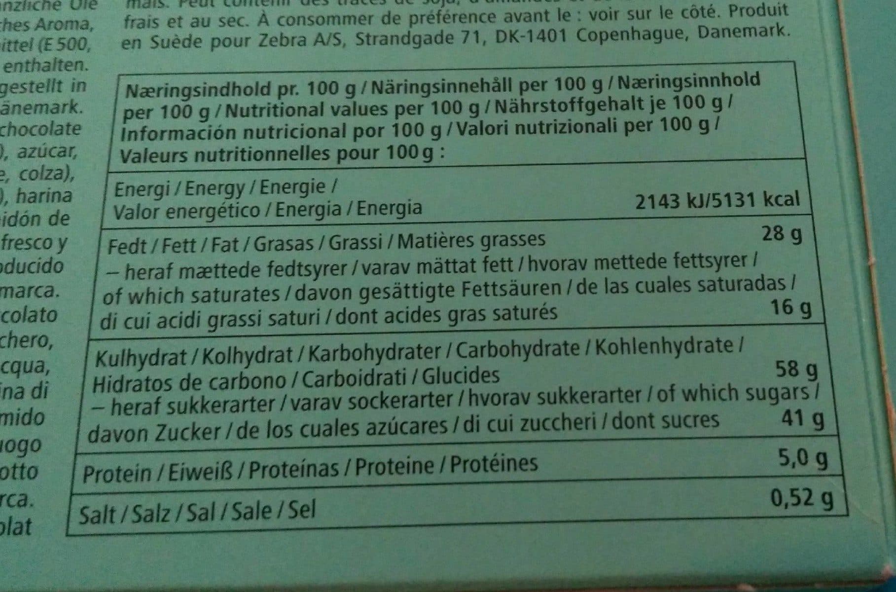 Open Food Facts Chokoladesmakager packshot