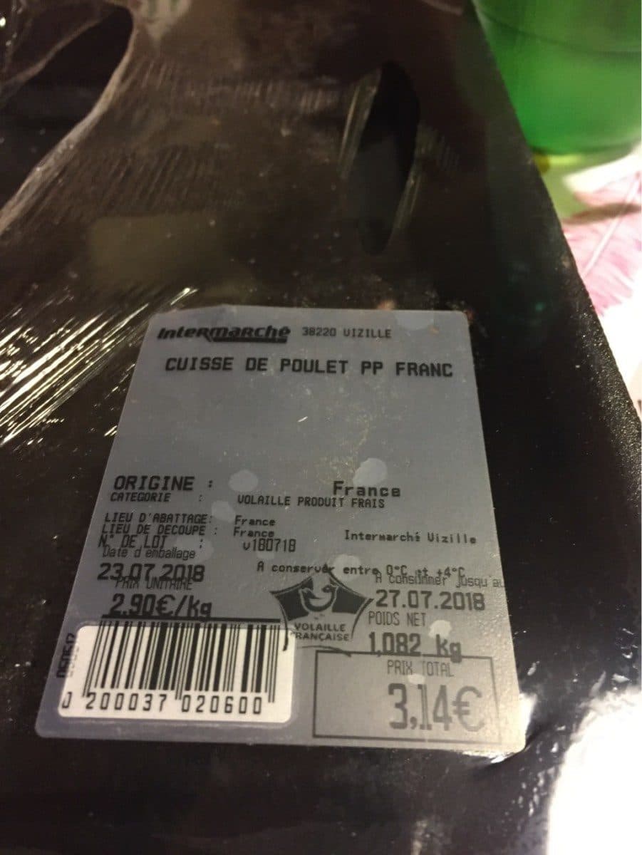 Open Food Facts Cuisde de poulet Pp Franc packshot