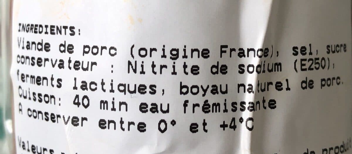 Open Food Facts Saucisse de Morteau packshot