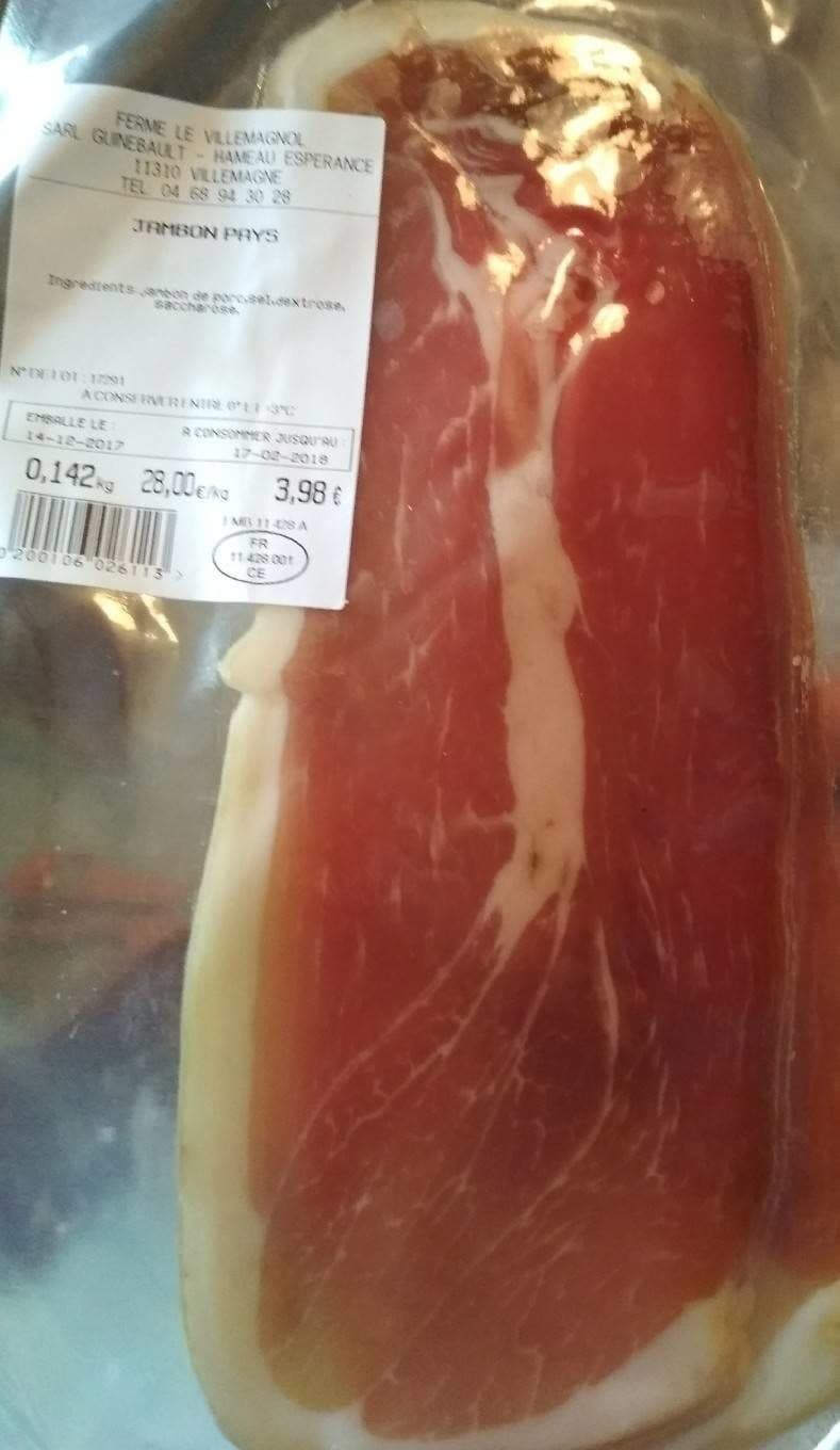 Ferme Le Villemagnol Jambon de pays packshot