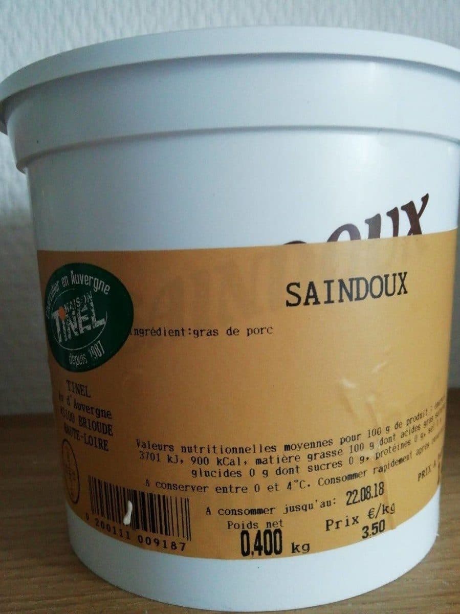 Open Food Facts Saindoux packshot