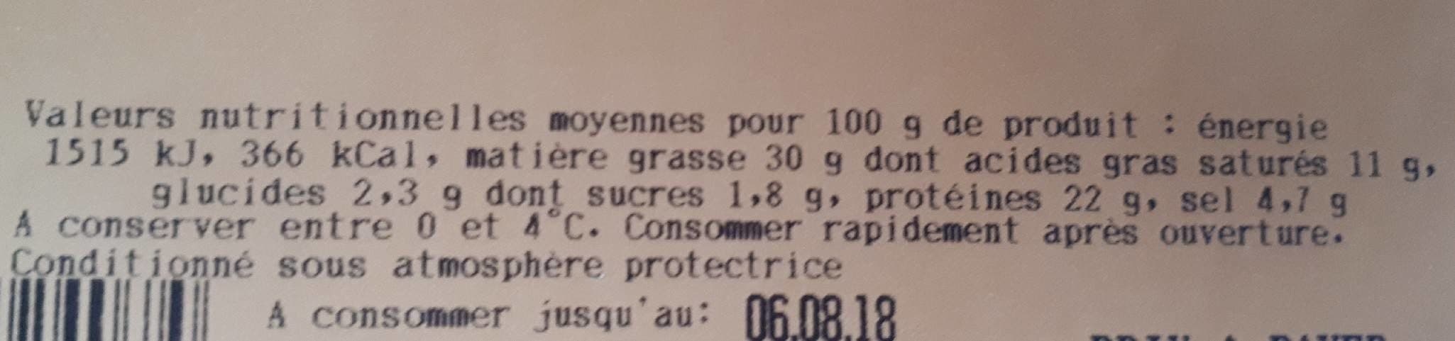 Open Food Facts Rosette pur porc packshot