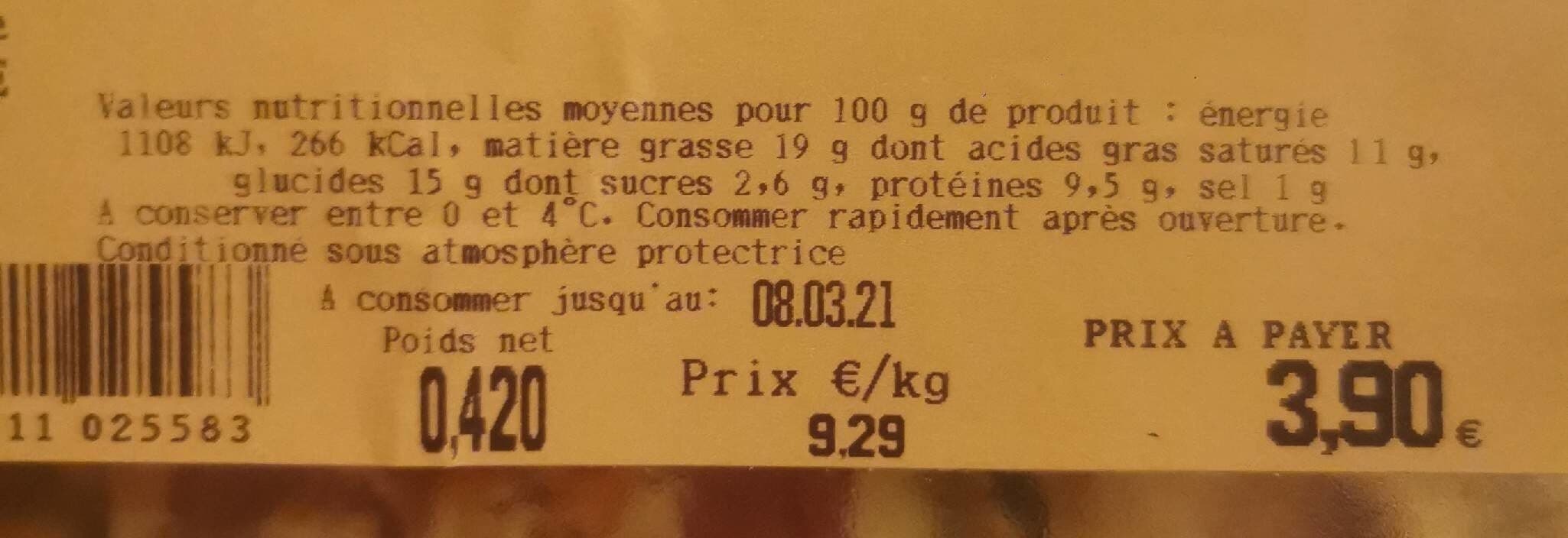 Open Food Facts Tarte italienne packshot