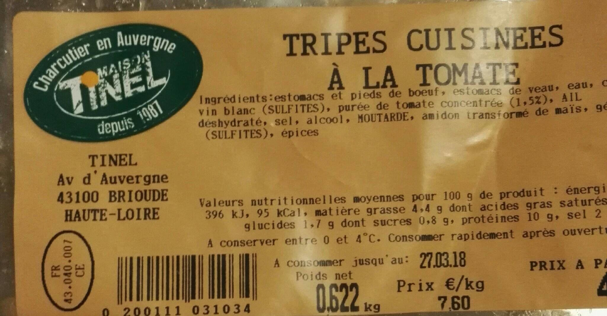 Open Food Facts Tripes cuisinees a la tomate packshot
