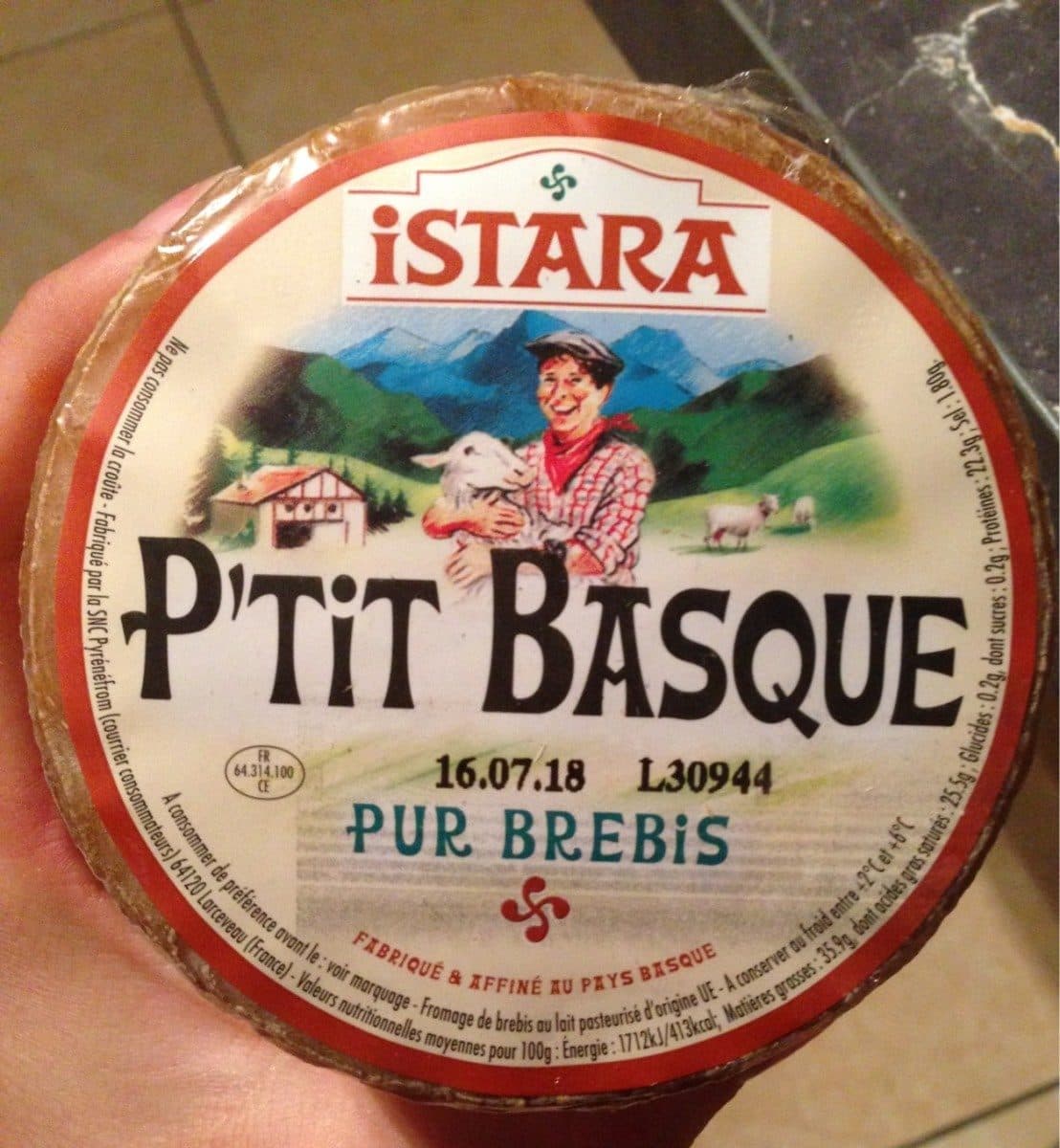 Open Food Facts P'tit basque pur brebis packshot