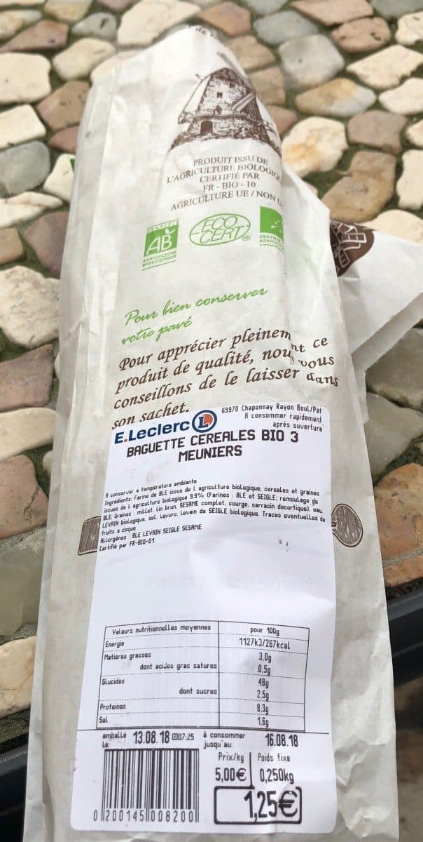 Open Food Facts Baguette BIO céréales packshot
