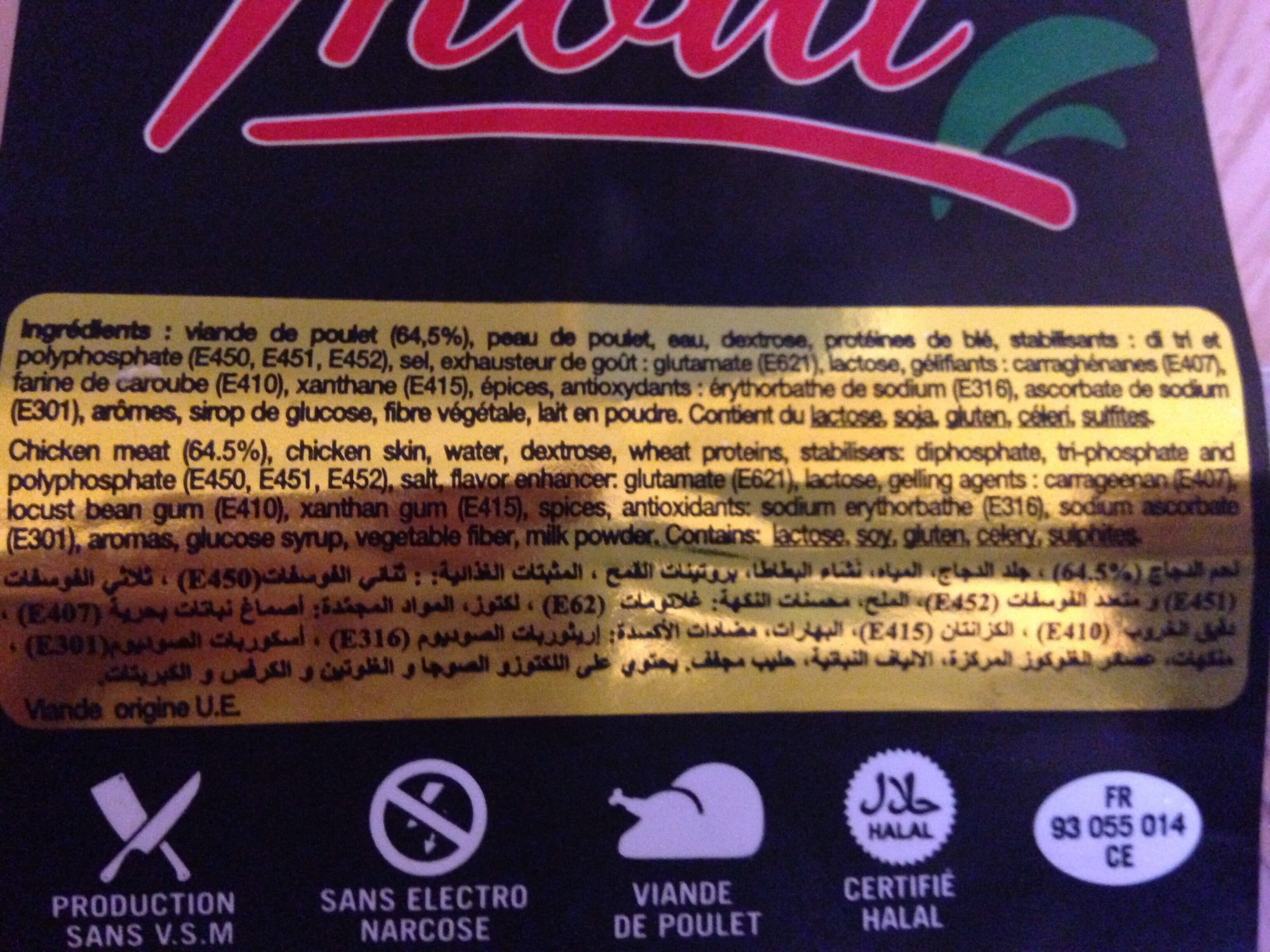 Delice Ikbal Poulet fume packshot