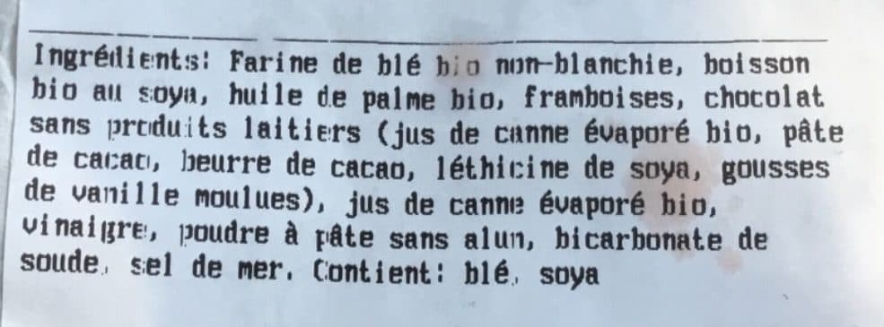 Produit maison Scone framboise chocolat packshot