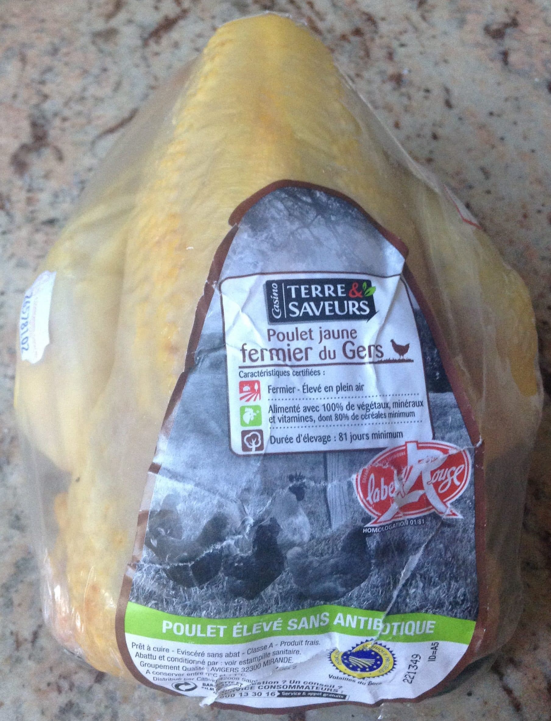 Casino Poulet jaune fermier du Gers packshot