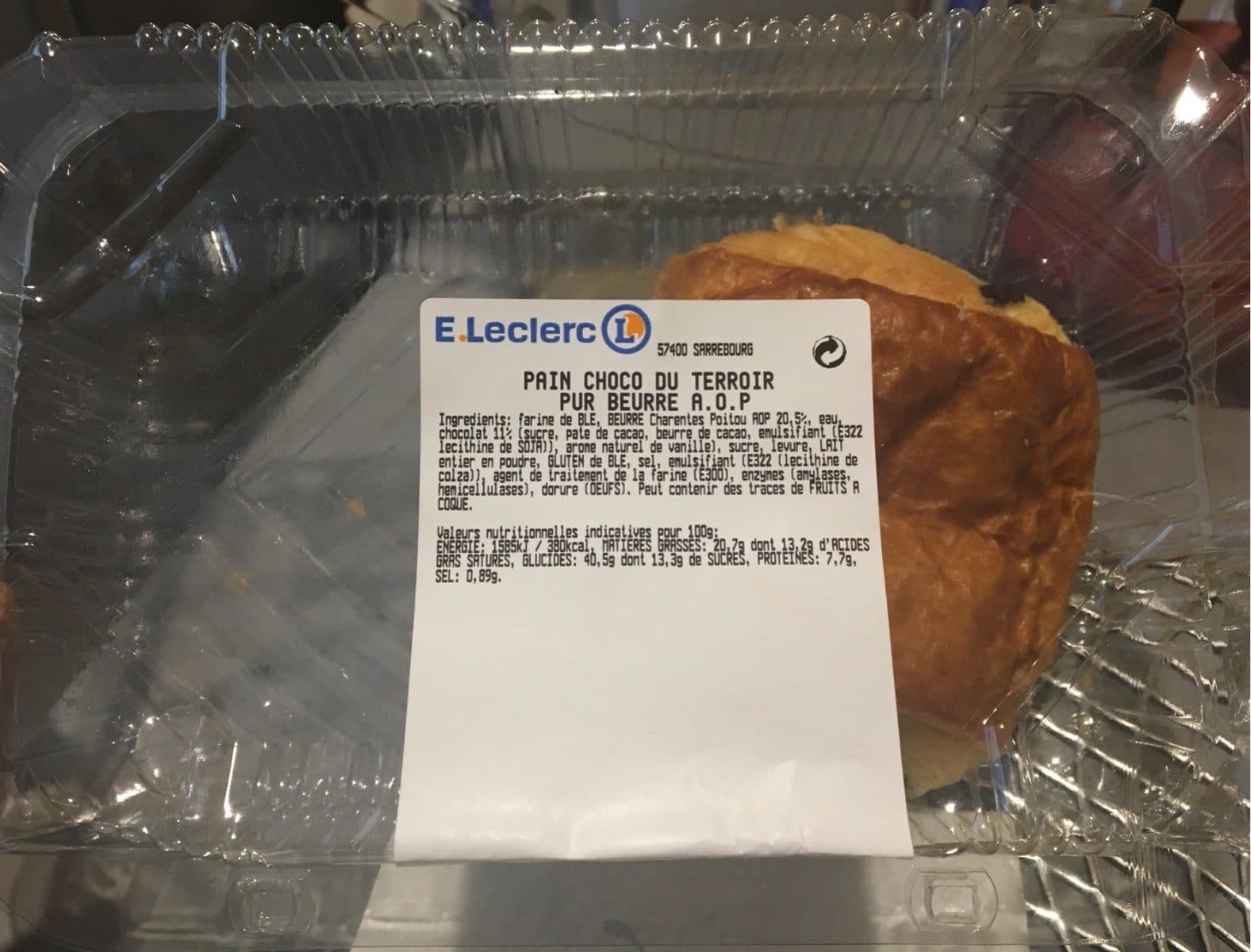 Open Food Facts Pain choco du terroir pur beurre A.O.P packshot