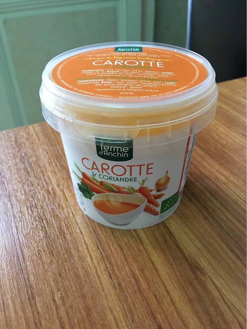 Les Recettes Ferme D’anchin Soupe Carotte & coriandre packshot