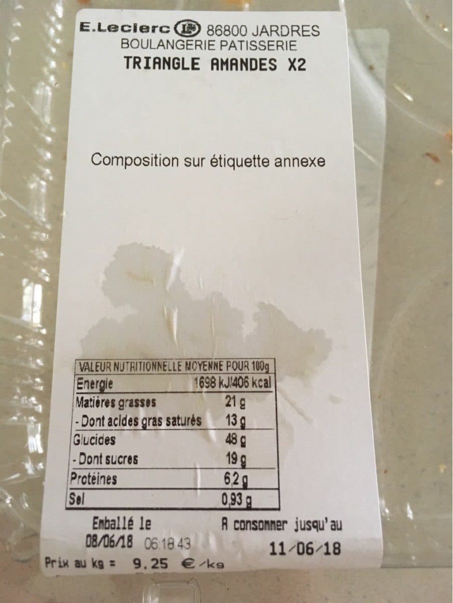 Open Food Facts Triangle amande packshot