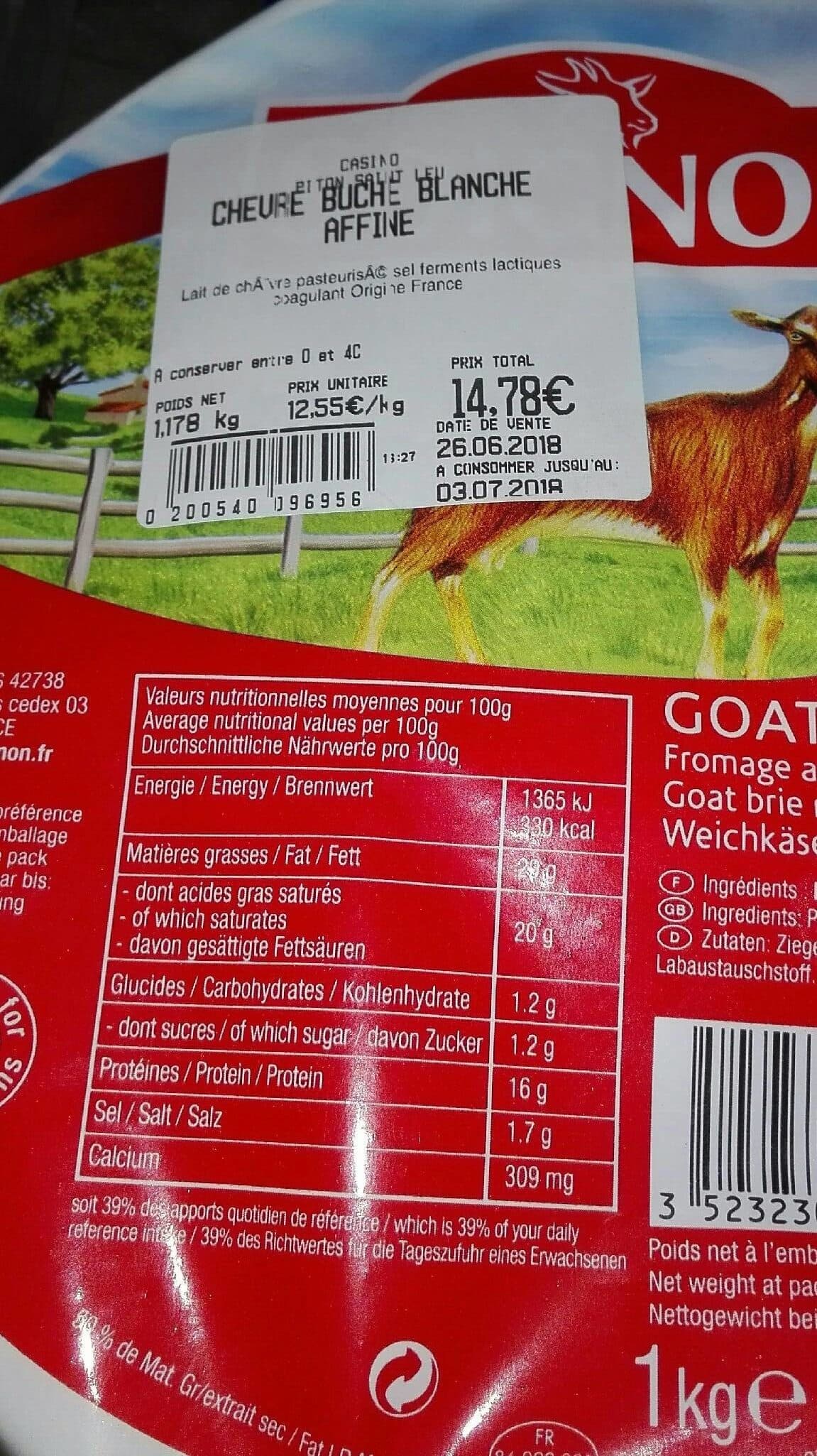 Open Food Facts Brie de chèvre packshot