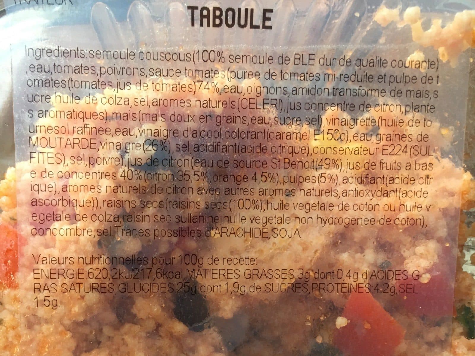 Open Food Facts Taboulé packshot