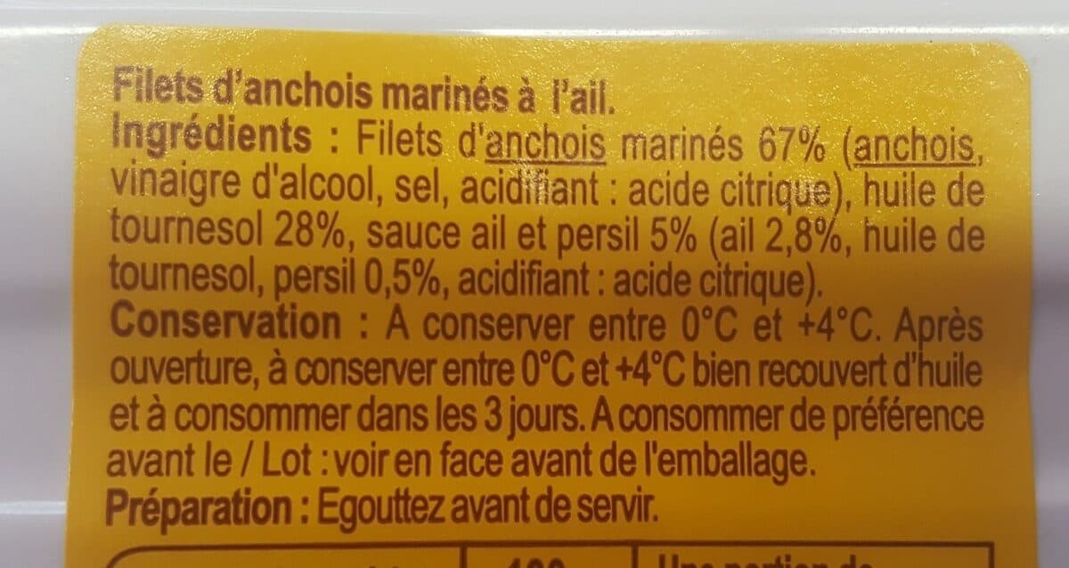 Open Food Facts Anchois marinés packshot